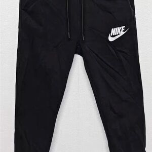Nike Black Track Pants with White Logo